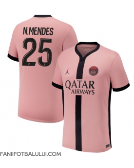 Paris Saint-Germain Nuno Mendes #25 Tricou Fotbal Replică 2024-25 Barbati Treilea